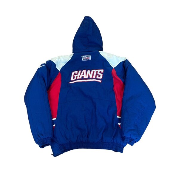 Vintage 1990's Reebok New York Giants Authentic NFL Pro Line Puffer Jacket Large - Picture 2 of 7